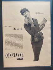 Constanze Mode Linie Anonym Original 1956 Vintage Advert Werbung Reklame