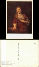 Künstlerkarte REMBRANDT Saskia mit der Nelke Saskia with carnation  1960