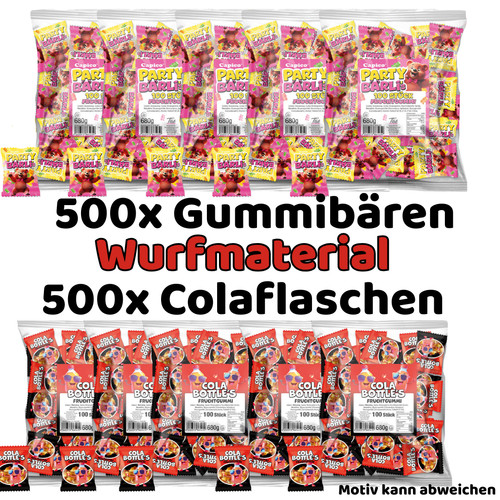 1000 stück fruchtgummi - stück,