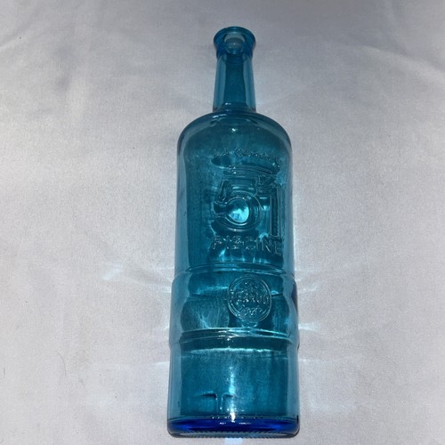 Werbeflasche blau carafe - a2,