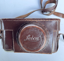 #T0092- LEICA Tasche  für Model  II ,III mit Elmar/Summar 5cm, Nickel screw