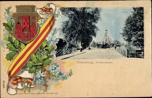 Präge wappen oldenburg - ak,