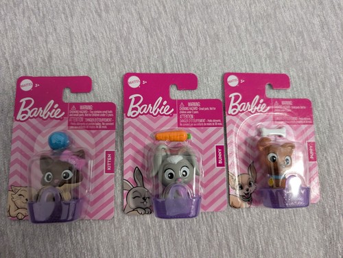3xbarbie haustiere spielzeug - haustiere,