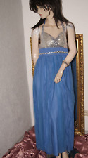 Langes Abendkleid * Ballkleid * Cocktailkleid * Brautjungfern hellblau silber S