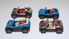4 x Darda Motor Buggy 2 x Chrom 2 x Blau schöner Zustand Sammlung Spielzeugautos