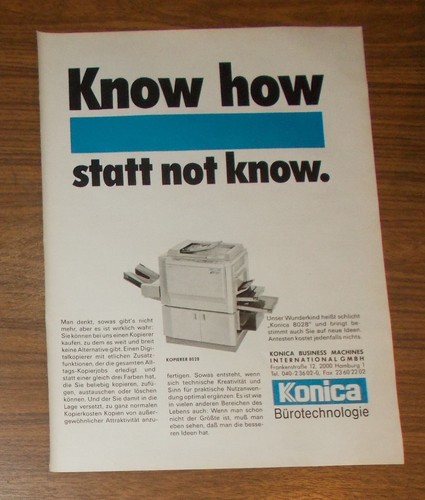 Seltene werbung konica 8028 - werbung,