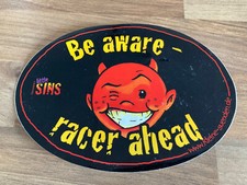 1 Aufkleber Auto Sünden - Teufel - BE AWARE - RACER AHEAD - * Auto Aufkleber *
