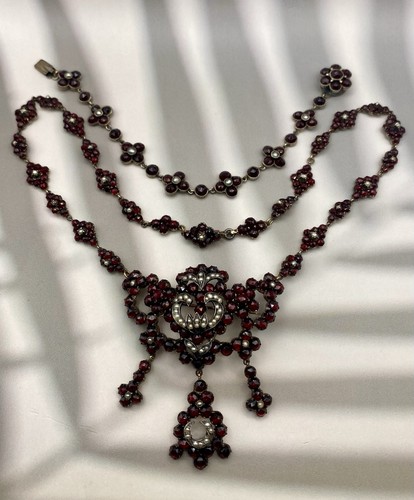 Antik set granatschmuck granat - antik,