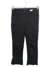 CAMBIO Damen Jeans Bootcut Lucille W31/40/L Schwarz mit Rüschen