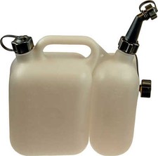 Doppelkanister Kraftstoff / Kettenöl f. Kettensäge klarsicht manueller Einfüller