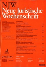 NJW 27/2025 - Neue Juristische Wochenschrift - wie neu!!
