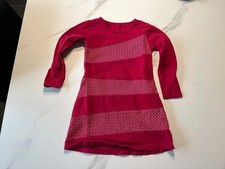 Rot gemustertes langarm Kleid