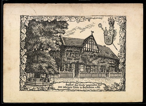 Künstler geisenheim im - künstler-ak,