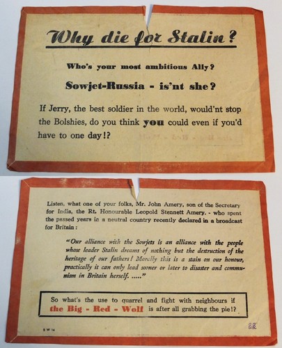 1944 wehrmacht flugblatt - wehrmacht,