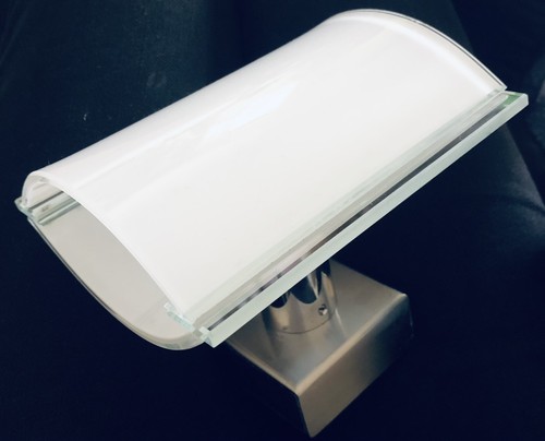 Wandleuchte m glas metall - b, +