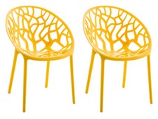 2er Set Gartenstuhl Hope Kunststoff Stapelstuhl Bistro Küchenstuhl stapelbar