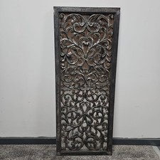 Spiegel mit Gitter geschnitzt 150 x 60 cm modern grau Inneneinrichtung 