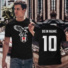 Besiktas T-Shirt Herren Damen Shirt mit Name Carsi bjk Fahne Geschenk Geburtstag