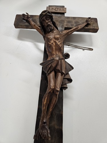 Altes wandkreuz holz kruzifix - wandkreuz,
