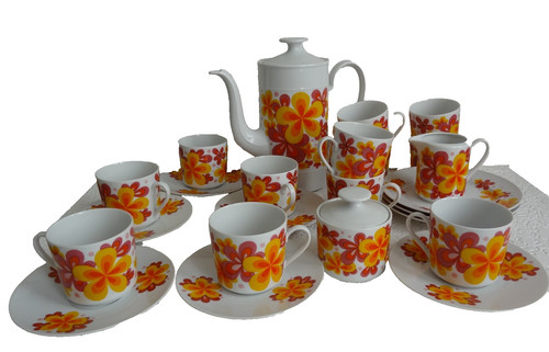 70er muster vintage kaffee - 70er,
