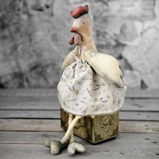 Vintage Design Stoffhuhn 40 cm