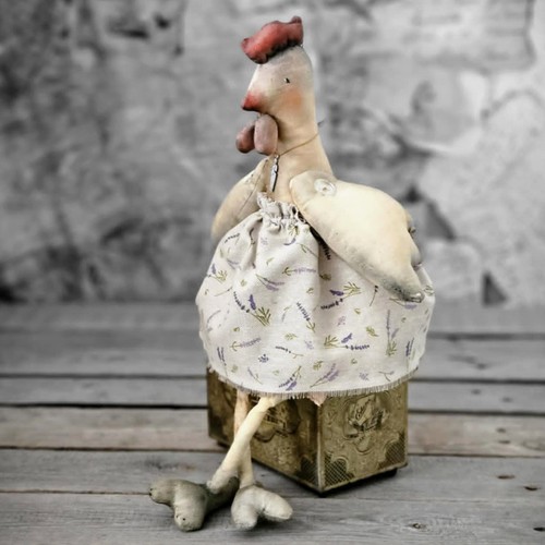 Vintage design stoffhuhn cm - stoffhuhn, 40