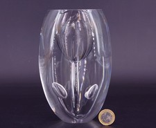 Iittala Timo Sarpaneva Glasskulptur Glasvase signiert 1984 C1835 Top Zustand #C1