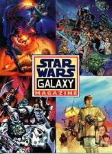TC STAR WARS GALAXY MAGAZINE 1995 TOPPS UNCUT 4-UP PROMO CARD SHEET HILDEBRANDTS