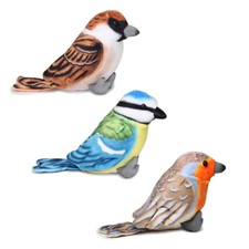 Gartenvogel Singvogel Plüsch Vogel Kuscheltier Stofftier Plüschtier 10cm AUSWAHL