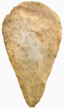 Paläolithikum  Ausgezeichneter Faustkeil mit Ständer  Erg Murzuq  Libyen  KEF-48