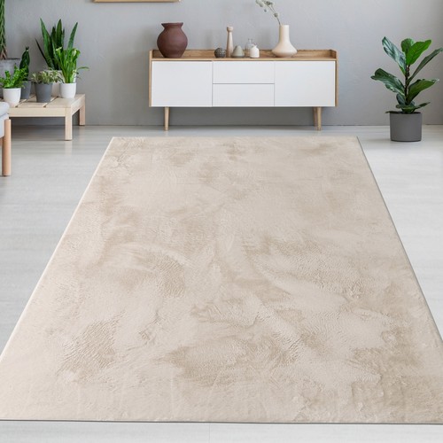 Teppich creme hasenfell - creme, hasenfell-optik