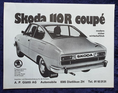 Skoda 110 coupé - r, originale