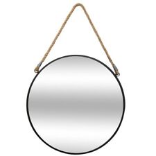 Spiegel in Metallrahmen Wandspiegel mit Kordelzug Wohnzimmer Dekoration 37cm