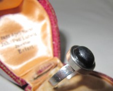 Ring 925 Silber Modernist Labradorit Finland Turku Gr 54 _ 1975