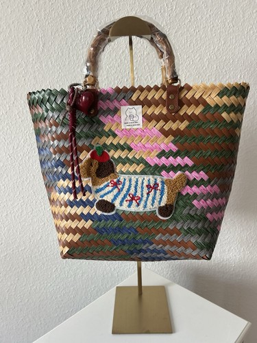 Geflochtene tasche mit - tasche,