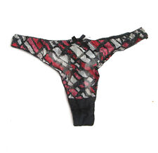 String Tanga 38 schwarz rot silber Glitzer NEU