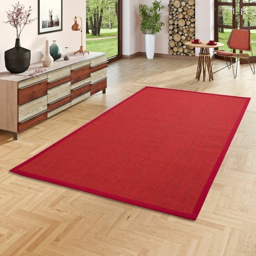 Sisalteppich natura rot - natura,