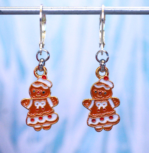 Weihnachtsohrringe gingerbread - weihnachtsohrringe,