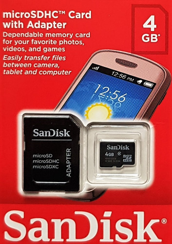 Sandisk 4gb microsdhc - sandisk,