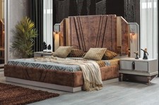 Beige Betten Luxus 2x