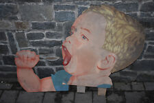 Altes XXL Reklameschild 40/50er Jahre,Lebensmittel,Krämerladen,Junge,Original