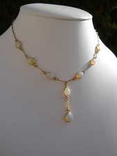 Kette mit Opal, Y-Kette, sehr edel! Lichtspiele!