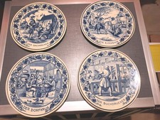 4 x Blue Delft Wandteller/Sammelteller 