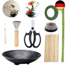 WANDIC 51 Stück Ikebana Schale Japanisch Set, Runde Blumenhalterungen, Keramik 