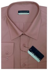 Neu Herren Langarm Poly Baumwolle einfaches Hemd 15,5"" - 18"" von Tom Hagan