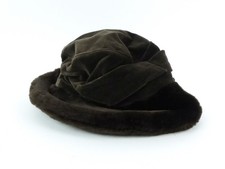 Seeberger Damen Hut Gr. 56 Kopfbedeckung Kunstpelz Mütze braun (WM)