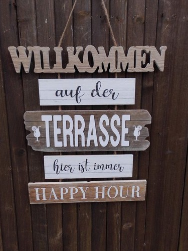 Schild willkommen auf der - schild,