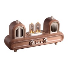 1X(Retro-Bluetooth-Lautsprecher mit LED-Licht, Tragbare Stereo-Soundbar, FM5306