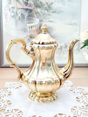 Vintage kaffeekanne versilbert - kaffeekanne,