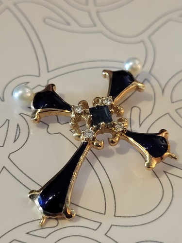 14k gelbgold faberge diamant - 14k,